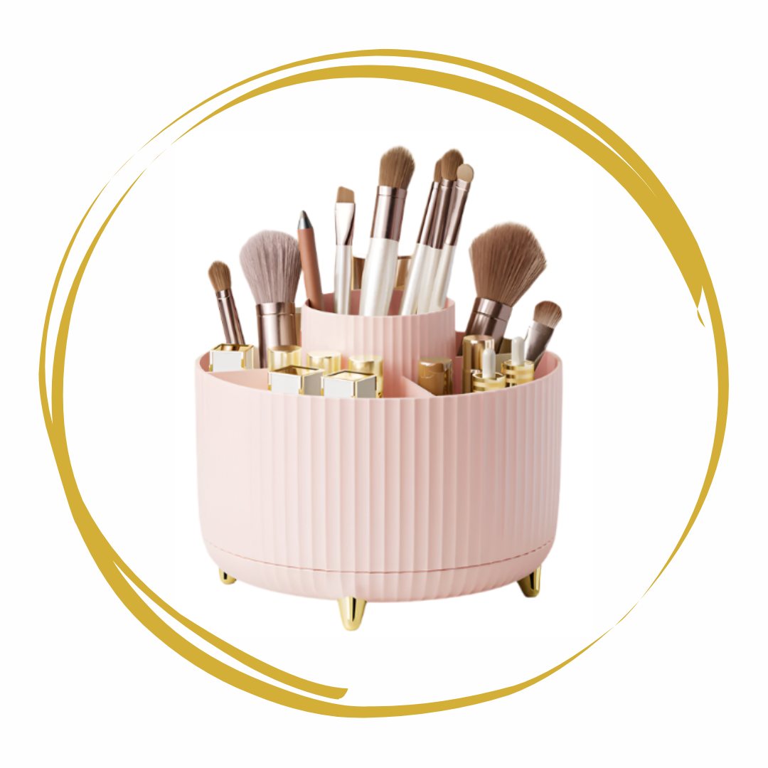 Rotating Desktop Makeup Brush Organizer